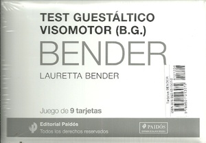 TEST GUESTALTICO VISOMOTOR DE BENDER JUEGO DE 9 TARJETAS
